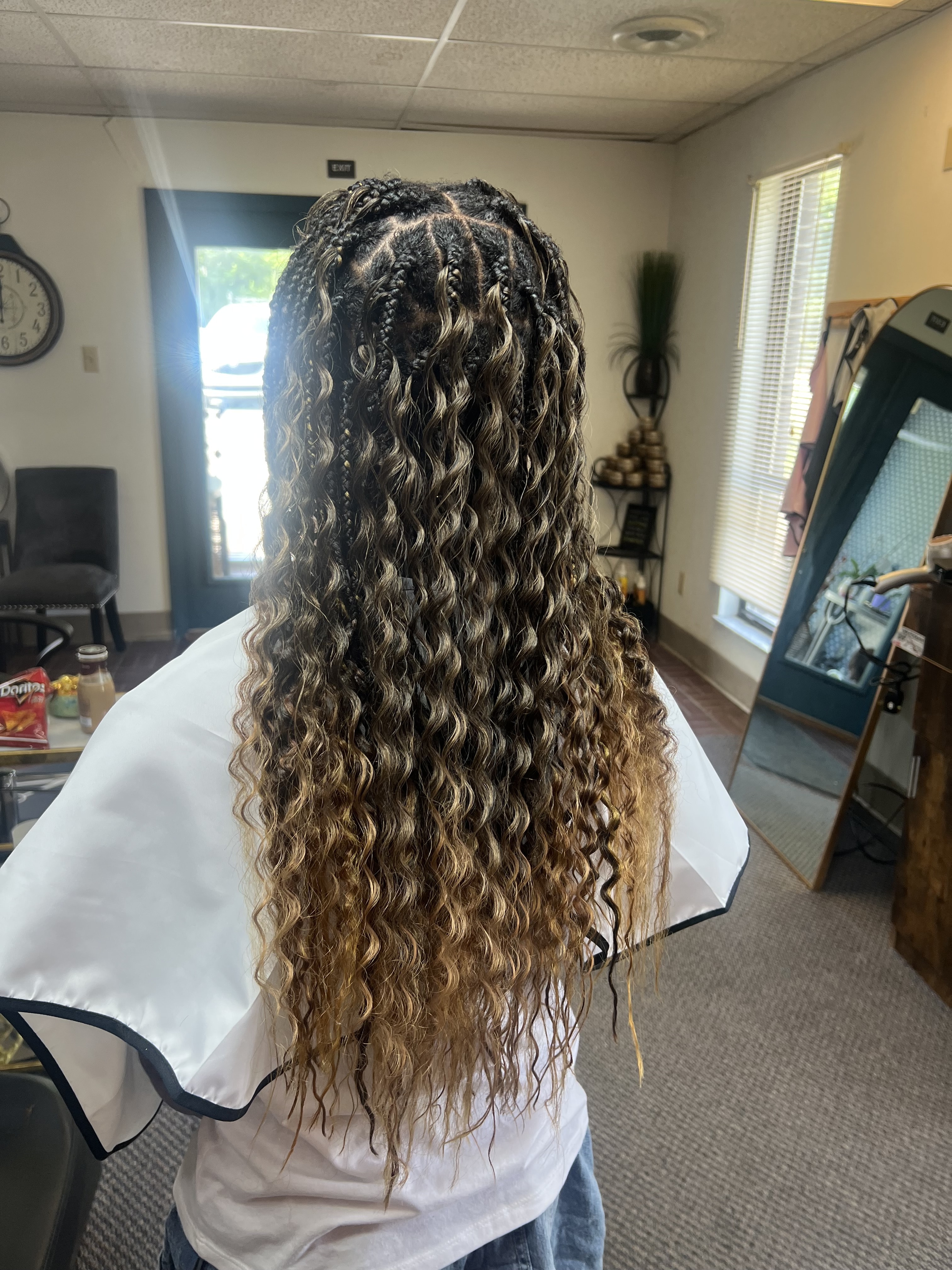 Knotless and protective braiding at Berly's salon, McKeesport Pennsylvania